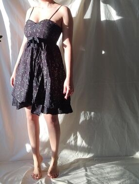 Majora Dark Blue Floral Summer Dress